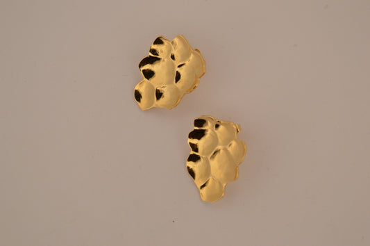 Boucles d'oreilles Concrétion — Empreinte - dorées