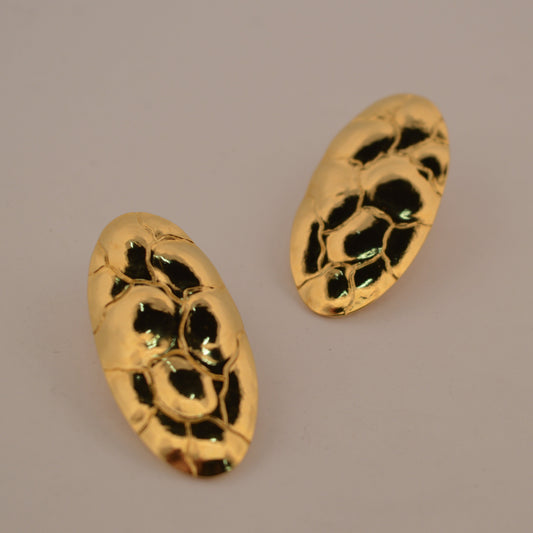 Boucles d’oreilles Concrétion I - dorées