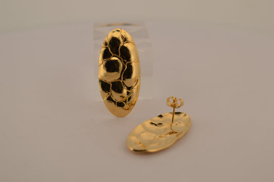 Boucles d’oreilles Concrétion I - dorées